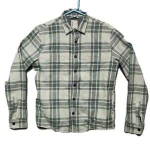 Vuori Range Jacket Mens Size Small Flannel Snap Fleece Lined Shacket V246